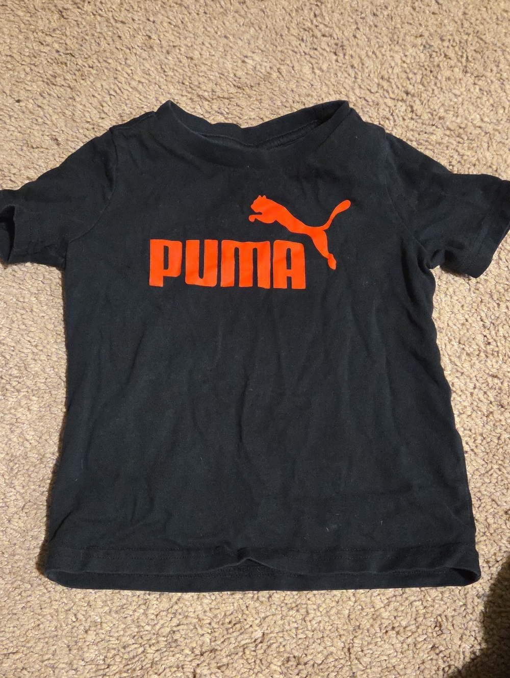 Puma Black Tee with Red Logo